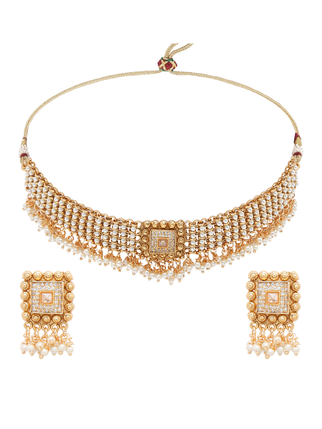 YouBella Jewellery Celebrity Inspired Gold Plated Necklace Jewellery Set for Girls and Women